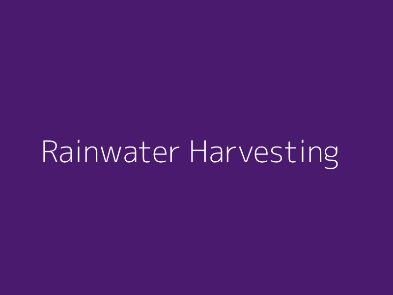 Rainwater Harvesting System